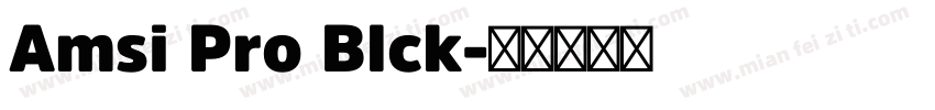 Amsi Pro Blck字体转换